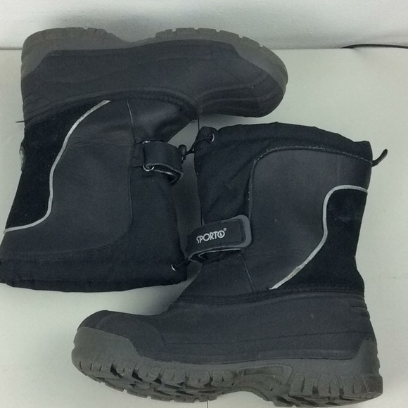 Sporto Boys Winter Lined Boots Sz XL 6/7 - Picture 2 of 7